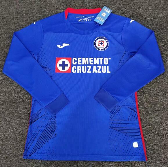 CDSC Cruz Azul Long Sleeve Home Kit Soccer Jersey 2020/21